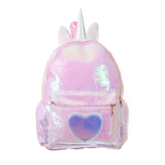 NWT UNBRANDED Sequin Unicorn Toddler Princess Backpack Bag - Picture 4 of 8